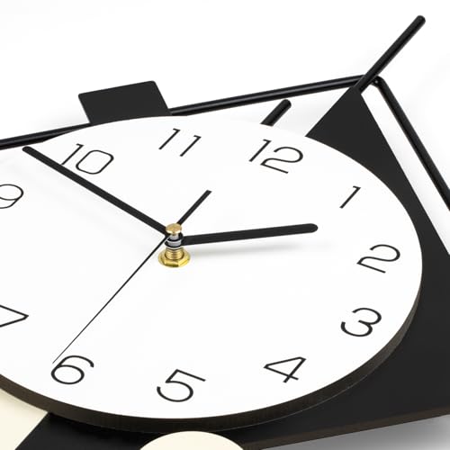 Modern Big Decorative Metal Silent Wall Clock for Living Room Decor - size: 15*26INCH
