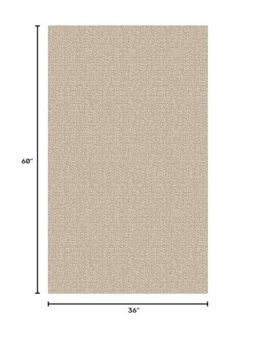 EARTHALL Washable Entryway Rug, Non Slip Area Rug, 3x5 Ft, Sand/Beige - color: Sand/Beige, size: 3' x 5' (Rectangular)