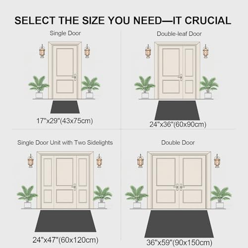 Ultra Thin Indoor Door Mat 17"x29.5", Washable Door Mat Indoor Entrance, Non Slip Rubber Backing Doormat Low-Profile Inside Entryway Mat, Unique Herringbone Design Entry Mat, Khaki (FOLD) - color: Khaki, size: 43x75cm