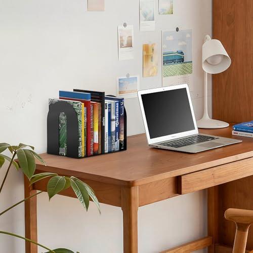 Heavy Duty 10" Bookends,Steel Black Metal Bookends (1 Pairs-2 pcs)