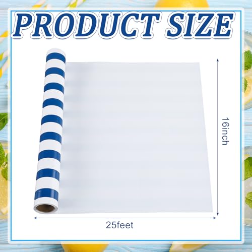 AmazingSpark Striped Table Runner Roll,Navy Blue,25' Long X 16" Wide - color: Navy Blue, size: 25' Long X 16" Wide