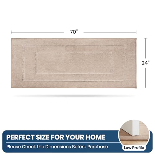 PURRUGS Kitchen Runner Rug, Kitchen Mat, 24" x 70", Beige - color: Beige, size: 24" X 70"