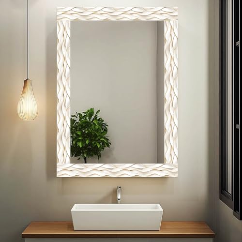 IVN Wallpaper Border Peel and Stick Wall Ivory Gold Waves 4x196 Inch - color: Ivory Gold Waves