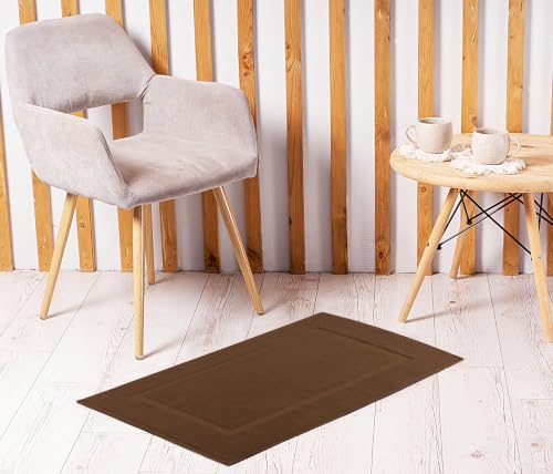 Utopia Towels Cotton Bath Mat, 21x34 in, 2 Pack, Dark Brown - color: Brown, size: 2 Bath Mats