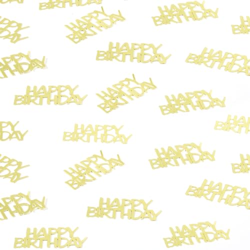 Gold Happy Birthday Confetti Birthday Party Decorations Baby/Adult Birthday Table Scatter Party Supplies 100PC - size: Medium to Large