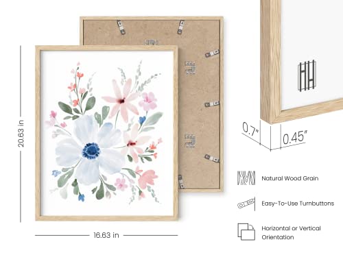 HAUS AND HUES 부케 세트 아트 프린트 4개 세트 16x20 - 프레임 베이지 - color: 꽃다발 꽃, size: 16 x 20, style: 베이지 프레임