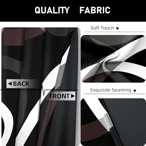weesire Black and Brown Blackout Curtains, 52 x 63 Inch, Grommet, 2 Panels - color: P1-brown, size: 52"W x 63"L (Pack of 2)