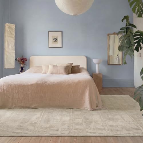 Revival Rugs Shell 8'x10' Area Rugs - Washable, Medium Pile, Beige, Cream - color: Beige/Cream, size: 7'10" x 10' (Rectangular)