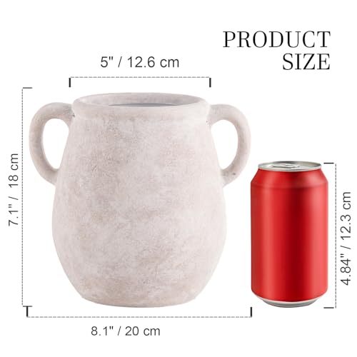 Vanselia Ceramic Flower Vase Home Table Decor Living Room Farmhouse 7.1 in - color: 7.1" Rustic
