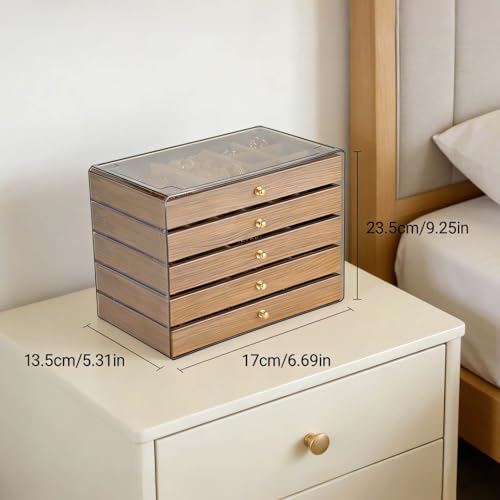 Stackable Jewelry Organizer Box - size: 5 Drawers