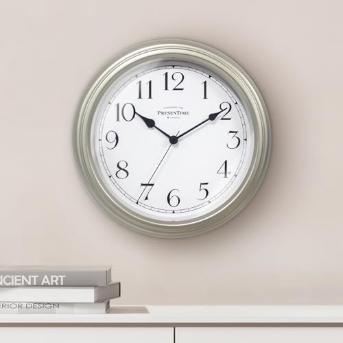 Presentime Chic Home Collection 10" Molly Clock - color: Silver