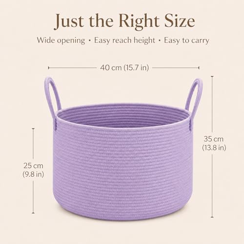 Extra Large Woven Gift Basket Empty for Girl, Women, Kids, Purple - color: Purple, size: Large