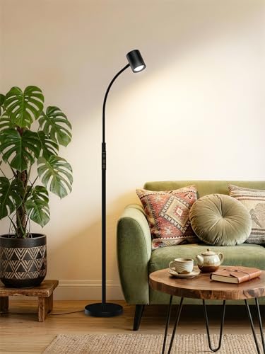GLOWRIUM LED Reading Floor Lamp, 62" Floor Task Lamp, Adjustbale Floor Lamp - style: Reading Lamp (H2B)