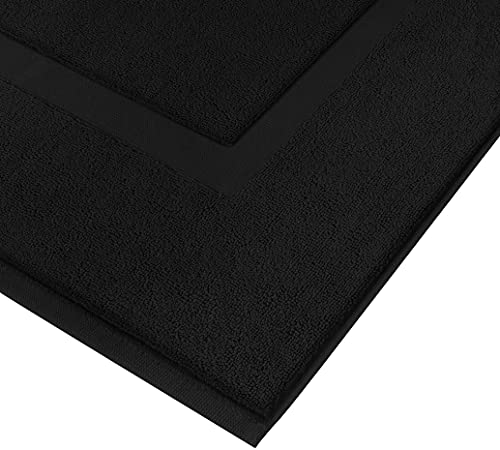 Utopia Towels Cotton Bath Mat, 21x34 in, 2 Pack, Black - color: Black, size: 2 Bath Mats