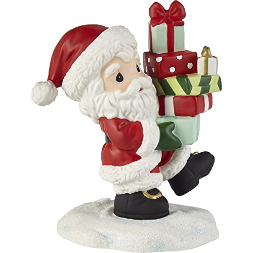 Precious Moments 221011 Loaded Up with Christmas Cheer Annual Santa Bisque Porcelain Figurine