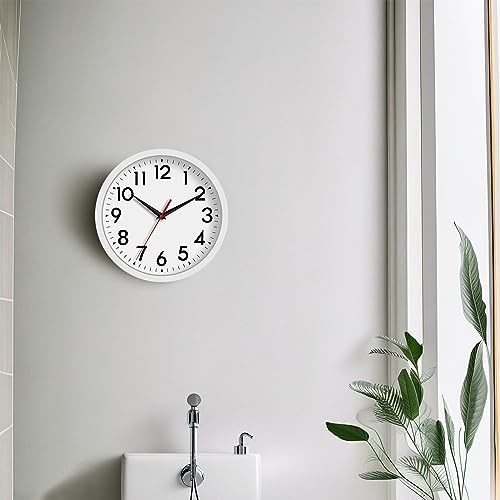 DAXSMY 8 Inch Wall Clock, Battery Operated Silent Non Ticking - color: C-white, size: 8"