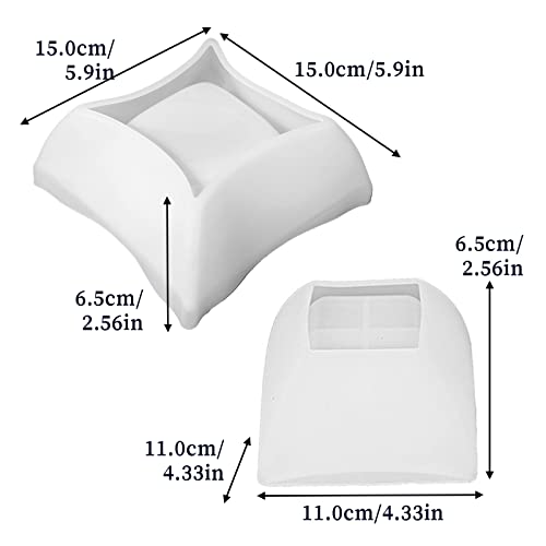2PCS Irregular Flower Pot Silicone Mold Silicone Planter Mold Epoxy Resin Casting Mold Geometric Square Container Concrete Cement Mould for Storage DIY Art Craft Decoration - color: 2x Irregular Pot