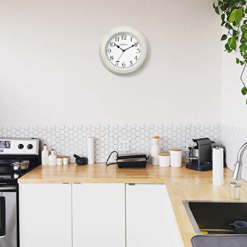 Presentime Chic Home Collection 10" Molly Clock - color: Cream White