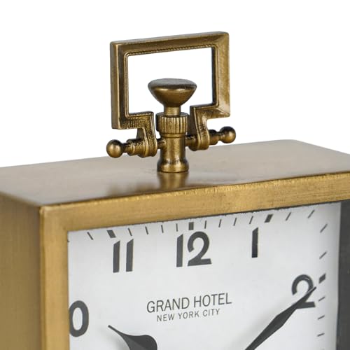 NIKKY HOME Small Gold Table Clock, Silent Classic Decorative Desk Clocks - size: Small