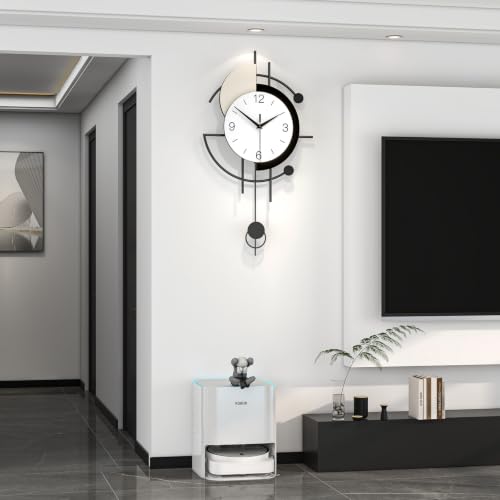 Modern Decorative Metal Pendulum Wall Clock for Living Room Decor - size: 13*23Inch
