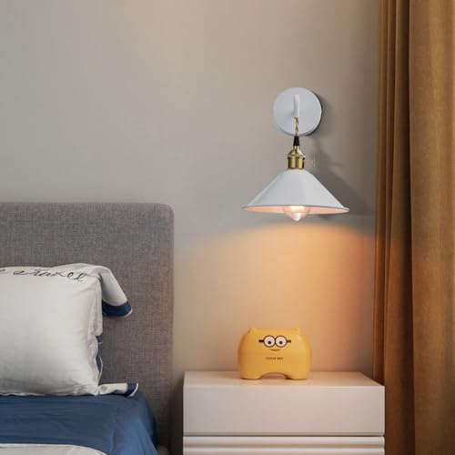 Hanging Height Adjustable Wall Sconce, Bright White 2-Pack - color: Plug in White*2Pcs