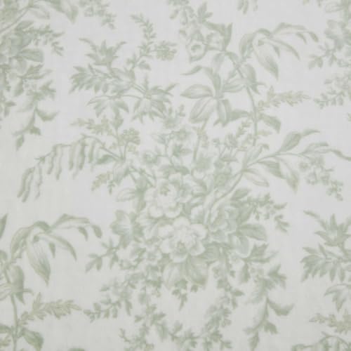 Laura Ashley - Soft Reversible Throw Blanket for Bed & Couch, 50 x 70 - color: Toile Delight Green