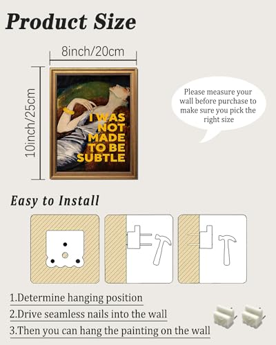 KBKBART Gold Framed Vintage Wall Art Classical Feminist Poster 8x10inch - color: Classical Feminist, size: 10"L x 8"W