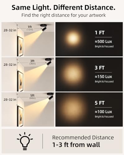 EZVALO Indoor Spotlights, Picture Lights for Wall, Plant Up Lights - color: Black