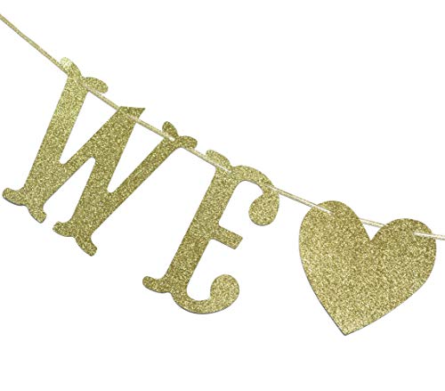 Qttier We Still Do Banner, Gold Glitter - color: Gold