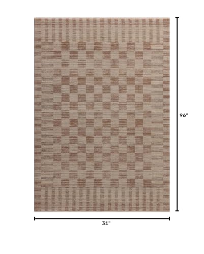Loloi Amber Lewis Cali Collection CIL-06 Brick/Natural 2'-7" x 8'-0" Runner Rug - color: Brick / Natural, size: 2'7" x 8' (Rectangular)