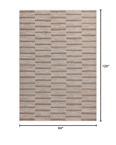 Loloi Amber Lewis Cali Collection CIL-04 Ivory/Tobacco 7'-10" x 10' Area Rug - color: Ivory / Tobacco, size: 7'10" x 10' (Rectangular)