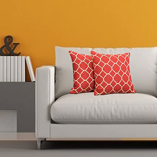 JMGBird Outdoor Accent Pillows Throw Pillows with Inserts Included - color: Red