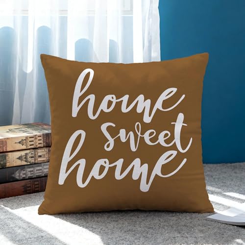 Hexagram Throw Pillow Covers 18x18, Brown Outdoor Pillow Covers Set of 4 - color: Coffee, size: 18" x 18" (Pack of 4)