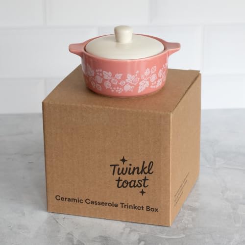 Gooseberry-Inspired Ceramic Trinket Box with Lid, Keepsake