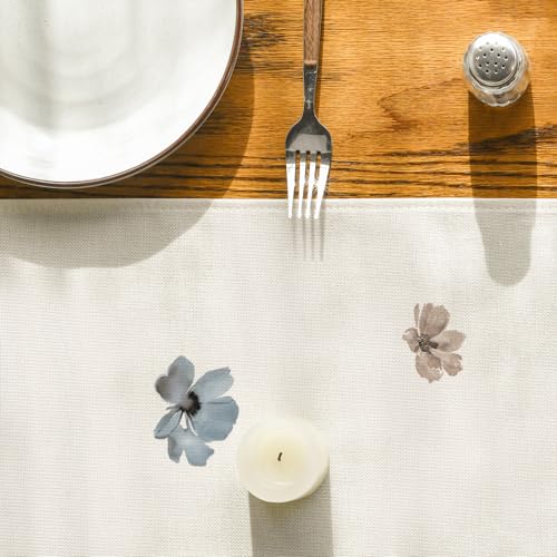 Artoid Mode Brown Poppy Floral Spring Table Runner Home Decor 13x60 Inch - size: 13" x 60", Table Runner