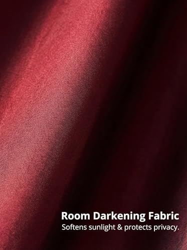 Molaxhome Swag Curtain Scalloped Curtain Valance Drape Sheer Lace Panel 1pc - color: Cloth Red