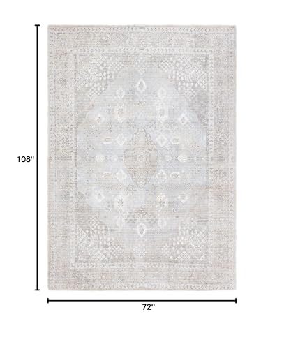 SAFAVIEH Restoration Vintage Area Rug 6x9, Wool Handwoven Beige RVT703B - size: 6' x 9' (Rectangular)