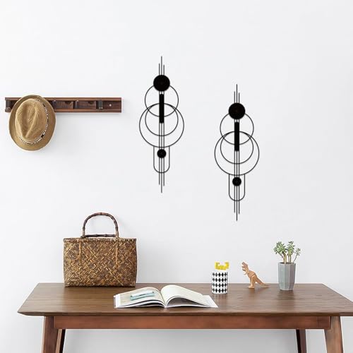 ruelen 2 Pcs Small Metal Abstract Wall Art - color: Geom 80