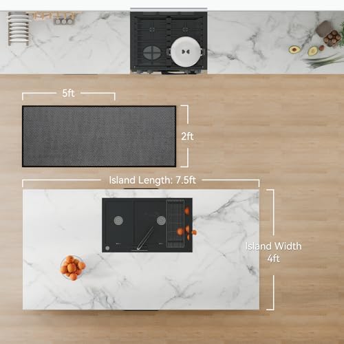 YDKGL Hallway Runner Rug Woven Washable Long Kitchen Runner Black 2x5 ft - color: Black, size: 2' x 5'