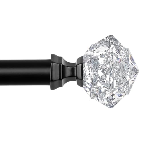 TONIAL Black Translucent Replacement Finials for 3/4 Inch Curtain Rod - color: Black