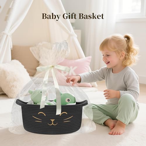 Large Cat Toy Basket, Gift Baskets Empty for Baby Shower,13" x 6" - size: 13"D x 6"H