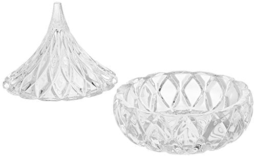 Godinger Hershey Candy Dish, Chocolate Dish, Crystal Decor (Clear) Living Room & Dining Room Décor medium (Pack of 6) - color: Clear crystal, size: Medium (Pack of 6)