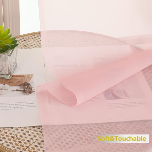 LIVEKID Blush Sheer Curtains 72 Inches Long 2 Panels - Light Filtering Breathable Voile Textured Sheer Curtains for Bedroom/Living Room, Rod Pocket Soft Elagant & Airy Solid Drapes, W42 x L72 - color: Blush, size: 42"W x 72"L (Pack of 2)