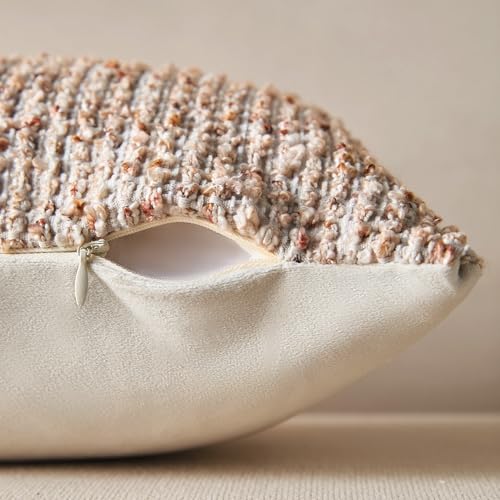 Allorry Soft Wool Decorative Throw Pillow Covers 12x20 Beige SY011A12 - color: Beige, size: 20" x 12" (Pack of 1)