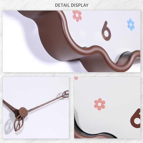 Wall Clock, Modern 14 Inch, Chocolate
