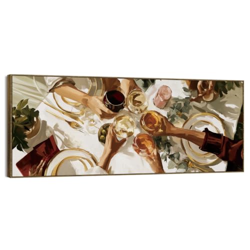TLESKE Kitchen Home Bar Dining Room Cheers Large Wall Art Decor 15x40 - color: dining