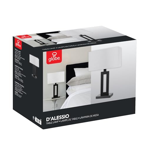 Globe Electric 67045 D'Alessio Table Lamp, 20 in, Matte Black