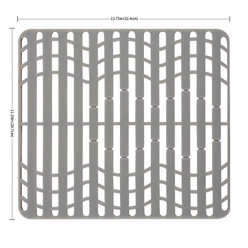 NICE DAY Sink Mat, Sink Protectors for Kitchen Sink Skid Resistance PVC Free Silicone Sink Mat, Small 12.8" x 11.3" - size: 12.8" x 11.3"