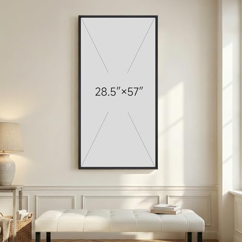 Large Framed Black Beige Neutral Abstract Wall Art, 1 Piece Vertical 30x60 - color: Black & Beige B, size: 60"L x 30"W