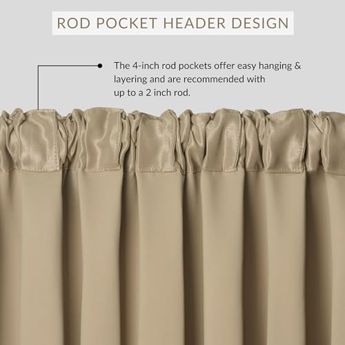 All Seasons Waterfall Window Valance, Taupe - 52" W x 36" L - color: Taupe